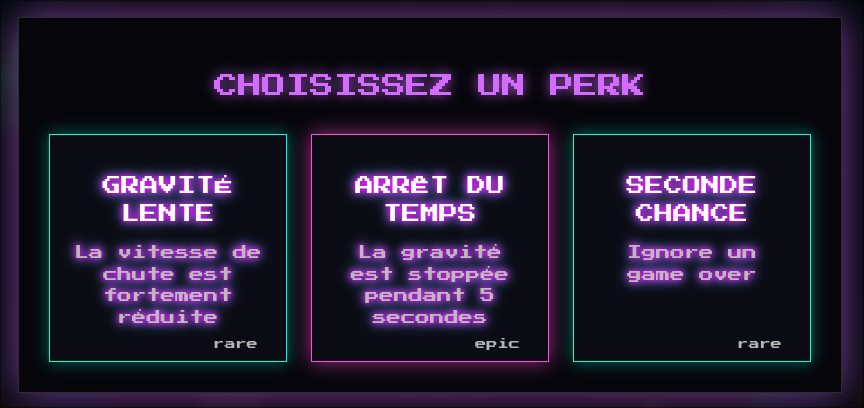 Choix des perks